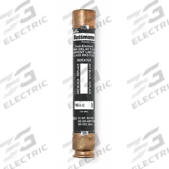 BUSSMANN Fuse: Class RK5, FRS-R-ID Series, Time-Delay, 6.5 A, 600 V AC, 300 V DC, Indicating (MPN FRS-R-6-1/4ID). Key specifications — Series: FRS-R-ID.