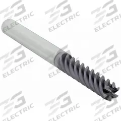 WIDIA HANITA Square End Mill: Carbide, TiAlN Coated, 6 Flute, 3/8" Mill Dia, 1/2" LOC, 2" OAL (MPN TR4S4710004)