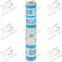 APPROVED VENDOR Open Barrel Splice: 6 AWG Wire Size, Blue Code, 1.77 in, Copper Barrel, 24 Die (MPN 22EZ31). Key specifications — Die Code: 24; Brand: APPROVED VENDOR; Color Code: Blue.