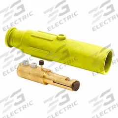 Single Pole Inline: Male, Yellow, 600V AC/600V DC, 600 A, Double Set Screw Termination, 17 Series (MPN 17D22-SY). Key specifications — Gender: Male; Series: 17; Brand: LEVITON.