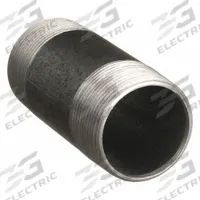 Pipe Nipple: 1 1/2 in Nominal Pipe Size, 4 in Lg, Schedule 40, Black Anodized Steel, Welded (MPN 0334534609). Key specifications — Manufacture Location: Made in USA; Brand: BECK; Maximum Operating Pressure: 150 psi @ 150°F; Connection Type: Male NPT x Male NPT; Pipe Material: Black Anodized Steel.