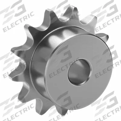 TSUBAKI Single Strand Sprocket: One-Sided Hub, For Single Strands, 40, 13 Teeth - Size 40 Plain-Bore Roller Chain Sprockets