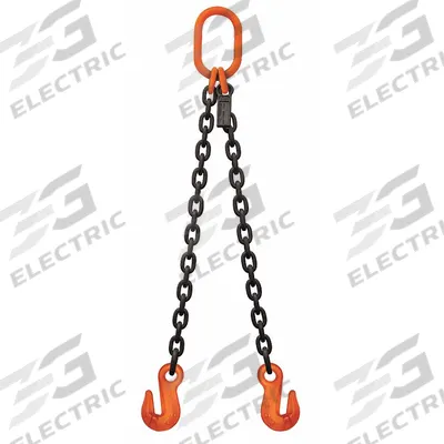 STREN-FLEX Chain Sling: 9/32 in Chain Trade Size, 100 Chain Grade, Grab Hook, Alloy Steel - Grade-100 Double-Leg Chain Slings