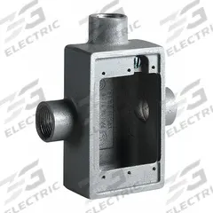 HUBBELL KILLARK Device Box: Iron, Rectangular, 1 Gangs, 1/2 in Hub Size, 18 cu in Capacity, Gray (MPN FST-1M). Key specifications — Color: Gray; Brand: HUBBELL KILLARK.