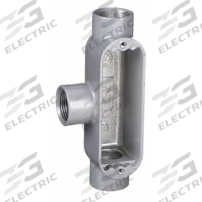 HUBBELL KILLARK Conduit Outlet Body: Aluminum, 2 in Trade Size, T Body, 70 cu in Body Capacity - T - Tee Type
