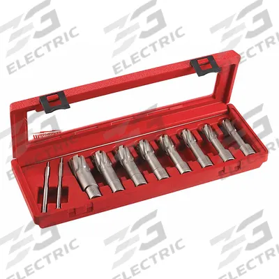 MILWAUKEE Annular Cutter Set: 2 in Max Cutting Dp, Pilot Pin Included, Bright (Uncoated) - Annular Cutter Sets