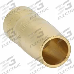 BERNARD Nozzle: Small Centerfire, 5/8 in, Straight, 1/8 in Recess, Brass (MPN NS-5818B). Key specifications — Insulation Type: Self-Insulated; Duty Rating: Standard Duty; Nozzle to Tip Relationship: 1/8 in Recess; For Contact Tip Series: Centerfire; Manufacturer Part Number: NS-5818B; Brand: BERNARD.