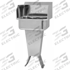 SANI-LAV Hand Sink: 41 1/2 in Overall Ht, 17 in Bowl Lg, 7 in Bowl Dp, 2 Faucet Holes, 18 ga (MPN 5038). Key specifications — Includes Side Splash: Side Splash Included; Brand: SANI-LAV.