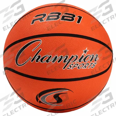 CHAMPION SPORTS Basketball: 30 in Circumference, Official Size and Wt, Rubber, Orange - Basketballs