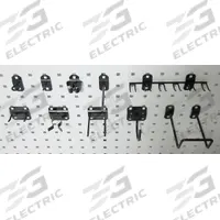 APPROVED VENDOR Pegboard Hook Assortment Kit: 46 Hooks, Screw-In, Surface, Black (MPN 5TPP0). Key specifications — attr38463: Surface; attr38447: Black; attr59547: Hook Assortment Kit; attr38464: Screw-In; attr38446: APPROVED VENDOR.