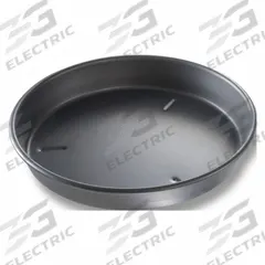 CHICAGO METALLIC Pizza Pan: 10 in Overall Dia, Anodized Aluminum, Solid, 14 ga Gauge, Pre-Seasoned (MPN 91105). Key specifications — Brand: CHICAGO METALLIC; Product Type: Pizza Pan; Material: Anodized Aluminum; Perforated: Solid; NSF Certified: No; Coating: Pre-Seasoned.
