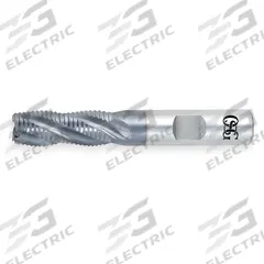 OSG Roughing End Mill: Cobalt, TiAlN Coated, 8 Flute, Fine Pitch, 2" Mill Dia, 6" LOC, 9-3/4" OAL (MPN 4571111)