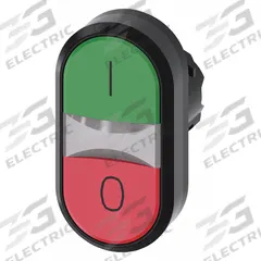 SIEMENS Multihead Operator: Illuminated, 2 Button, Flush Profile, 22 mm Mounting Size (MPN 3SU1001-3AB42-0AK0). Key specifications — Brand: SIEMENS; Action: Momentary/Momentary; Series: 3SU; Push Button Material Type: Non-Metallic.