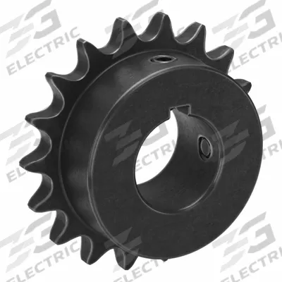 TSUBAKI Single Strand Sprocket: 40, For 1/2 in Chain Pitch, 1 1/8 in Bore Dia, 18 Teeth - Size 40 Fixed-Bore Roller Chain Sprockets