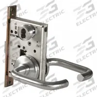 BEST Door Lockset: Storeroom Lever Locksets, Chrome, ADA Compliant, Interchangeable Core (MPN 45H7D3H626LH). Key specifications — Ligature Resistance: Not Ligature-Resistant; Brand: BEST; Lockset Function ANSI Code: F07; Visual Indicator Message: No Message; Lockset Style: 40H Rose; ADA Compliant: Yes; Finish: Satin Chromium-Plated : Stainless Steel.