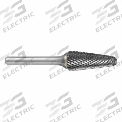 SGS PRO Carbide Bur: Ball-Nosed Cone, SL-2, Double Cut, 5/16" x 7/8" Head - Double-Cut Ball-Nosed Cone Burs