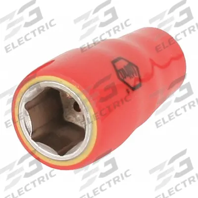 WIHA Insulated Socket: 1/4 in Drive Size, 7/32 in Socket Size, 1 in Overall Lg - 1/4" Drive SAE Insulated Hand Sockets