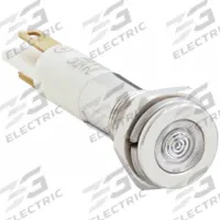 APPROVED VENDOR Flush Panel Light: 5/16 in Panel Mounting Hole Dia, LED, White, Flush Head, H08 (MPN 24M069). Key specifications — Brand: APPROVED VENDOR; Electrical Connection: 0.11 Male Quick Disconnect.