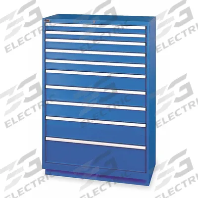 LISTA Modular Drawer Cabinet: 40 1/4 in x 22 1/2 in x 59 1/2 in, 10 Drawers, 159 Compartments - Lista Modular Drawer Cabinets