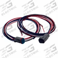 SPEED WIRING PRODUCTS Connector: Deutsch DT, 4 Poles, 72 in Wire Lead Lg, 13 A, 50V DC (MPN HG-04-7272). Key specifications — Wire Type: TXL Thin-Wall Cross-Linked Automotive Wire (SAE-J1128); Brand: SPEED WIRING PRODUCTS; Number of Poles: 4; Voltage Rating: 50V DC; Wire Jacket Material: Cross-Linked Polyethylene; Current Rating: 13 A; Wire Color: Black; Kit Contents - Description: (1) Receptacle with Male Contacts.
