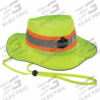 CHILL-ITS BY ERGODYNE Ranger Hat: Lime, 2XL/3XL, Ranger Hat, Cooling - Sun Hats
