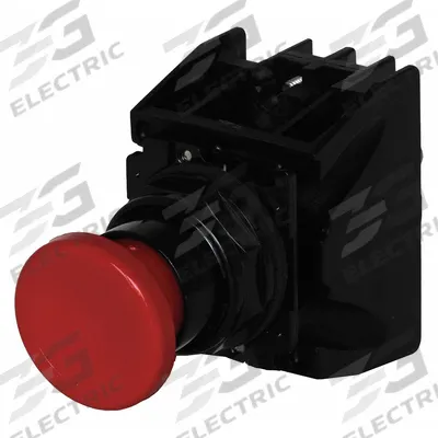 EATON Hazardous Location Push Button: 30 mm, Metallic, Mushroom Head Profile - Mushroom-Head Push Buttons
