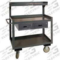 APPROVED VENDOR Mobile Workstation: 1,200 lb, 3 Shelves, Shelf Dim. 36 in L x 24 in W, Polyurethane (MPN PSD-2436-3-2D-95). Key specifications — Brand: APPROVED VENDOR; Caster/Wheel Configuration: (2) Rigid; Handle Type: Flat.