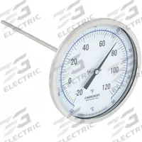 ASHCROFT Dial Thermometer: -20°F to 120°F /-30°C to 50°C, ±1% Accuracy, 9 in Stem Lg, 5 in Dial Dia (MPN 50EI60R). Key specifications — Accuracy: ±1 %; Brand: ASHCROFT.
