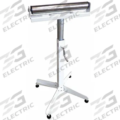 APPROVED VENDOR Material Support Stand: 16 3/4 in Overall Wd, 22 1/2 in Min. Ht - Flat Roller Material Support & Transfer Stands