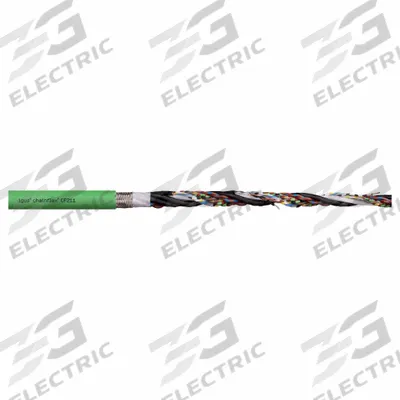 CHAINFLEX Measuring System Cable: (4) 26 AWG (0.14)/(2) Pr 22 AWG (0.34), Green - Servo Motor Feedback Cables