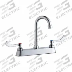 ELKAY Handle-Operated Faucet: Elkay®, Brass, Centerset, Deck, 3 Mounting Holes, 1.5 gpm Flow Rate (MPN LK810GN04T4). Key specifications — Series: Elkay®; Brand: ELKAY.