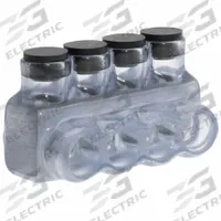 POLARIS Multitap Connector: 4 Port, Single-Sided Entry, 14 AWG – 1/0 AWG Wire Size, Clear (MPN IPL1/0-4CB). Key specifications — Body Material: Aluminum; Brand: POLARIS.