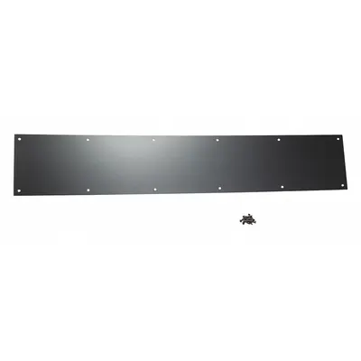 OEM Door Kick Plate: 34 in Wd, 6 in Ht, Aluminum - Mop Door Kick Plates