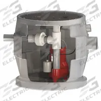 LIBERTY PUMPS Sewage Ejector System: 41 gal, 1/2 hp, 115V AC, 120 gpm Flow Rate @ 10' of Head, 4 in (MPN P382LE51SD-2/A2W). Key specifications — Rated Voltage: 115V AC; Discharge Location: Top; Brand: LIBERTY PUMPS; Switch: Piggyback Tether Float.