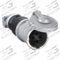 HUBBELL Pin and Sleeve Connector: Gray, 250V DC/600V AC, Three Phase, 60 A, 4 Pole, 5 Wire (MPN HBL560CS1W). Key specifications — Brand: HUBBELL.