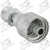 AEROQUIP Hydraulic Crimp Fitting: Steel x Steel, Straight, -6 For Hose Dash Size, Male x Genderless (MPN 1AA7MF6). Key specifications — For Hose Dash Size: -6; Fitting Gender: Male x Genderless; Fitting Connection Type: Inverted Flare x Crimp; Thread Size: 11/16"-18; Brand: AEROQUIP.
