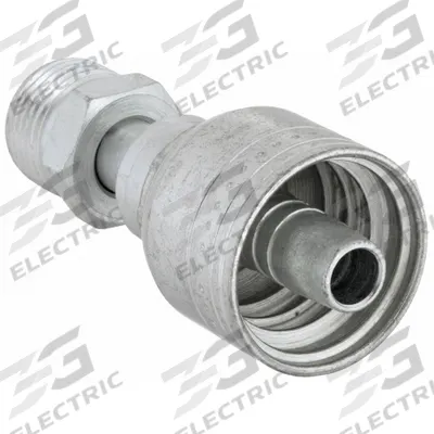 AEROQUIP Hydraulic Crimp Fitting: Steel x Steel, Straight, -6 For Hose Dash Size - Aeroquip Crimp Hydraulic Hose Fittings with Inverted Flare Connection