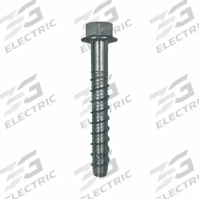 MKT FASTENING Screw Anchor: 5 in Overall Lg, 5/8 in Dia, Steel, External Hex, Hex, Steel - Hex-Head Screw Anchors