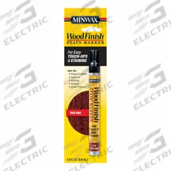 MINWAX Wood Repair Marker: Wood Repair Marker, Oil, 1 Container Size, Wood, Red Oak, Minwax (MPN 63483000). Key specifications — Brand: MINWAX; Sub-Brand: Minwax; Color: Red Oak.