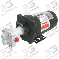 DAYTON Rotary Gear Pump: Direct Drive, 1/3 hp Horsepower, 115/230V AC, Cast Iron Body, Steel Gear (MPN 6DHH9). Key specifications — Brand: DAYTON; Gear Material: Steel; Ports: 1/2" FNPT.