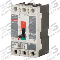 EATON Molded Case Circuit Breaker: 7 A Amps, 65kA at 600V AC, Fixed, ABC, Line/Load Lug, Std, HMCP (MPN HMCPS007C0C). Key specifications — Series: HMCP; Max. AIR Rating: 65kA at 600V AC; Instantaneous Trip: Fixed; Phase Connection: ABC; Terminal Connection: Line/Load Lug; Frame Size: 250A/J.