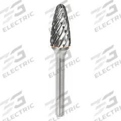 SGS PRO Carbide Bur: Ball-Nosed Tree, SF-3, Steel Cut, 3/8" x 3/4" Head, 1/4" Shank (MPN 19377). Key specifications — Trade Number: SF-3; Brand: SGS PRO.