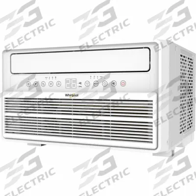 WHIRLPOOL Window Air Conditioner: 400 sq ft – 450 sq ft, 10,000 BtuH, 115V AC, 5-15P - Residential-Grade Window ACs for Cooling Only