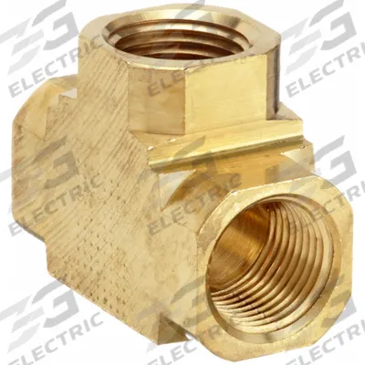 PARKER Metal Pipe Tee: Tee, 3/8 in x 3/8 in x 3/8 in, 1,000 psi, 1 43/64 in Lg - Threaded High-Pressure Pipe Fittings