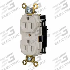 HUBBELL Receptacle: Duplex, 5-15, Light Almond, 125V AC, 15 A, 2 Pole / 3 Wire (MPN HBL5262STLA)