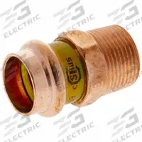 NIBCO Crimp Adapter Fitting: Straight, 1/2 in CTS x 1/2 in CTS x 1/2 in Pipe size, Press-fit x MNPT (MPN 9030600HPC). Key specifications — Brand: NIBCO; Broad - Material for Bullet: Copper Or Bronze; Brand - Broad: NIBCO.