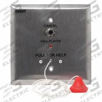 CREST HEALTHCARE SUPPLY Pullcord Station: 5 1/2 in Overall Wd, 15.5V DC, R4KPC10C. Key specifications — Standards: FDA Listed; Manufacturer Part Number: R4KPC10C; Color: White; Voltage: 15.5V DC; Brand: CREST HEALTHCARE SUPPLY; Call Station Type: Pullcord Station; Part Type: Station Replacements; Station Type: Pullcord Station.
