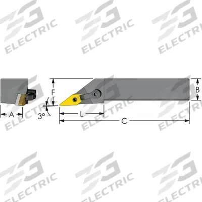 ULTRA-DEX USA Indexable Turning and Profiling Tool Holder: MVJNR 16-3D (MPN 974-000-284) - Indexable Turning & Profiling Toolholders