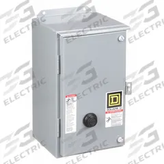 SQUARE D Magnetic Motor Starter: Non-Reversing, 3 Poles, NEMA Size 2, 45 A, 240V AC Coil (MPN 8536SDA1V03). Key specifications — Brand: SQUARE D; Coil Voltage: 240V AC; Phase: Three; Operator: None; Terminal Connection Type: Screw Clamp Terminals; Includes Pilot Light: No; Operator Controls: None; Auxiliary Contacts Included: No Auxiliary Contacts Included.