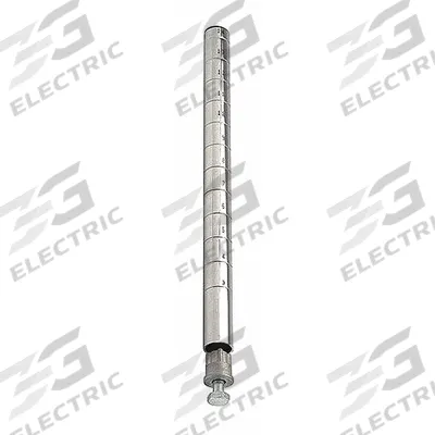 APPROVED VENDOR Wire Shelf Post: 86 in x 1 in, Steel, Split Sleeve, Silver - Wire Shelving Posts for Dry Use
